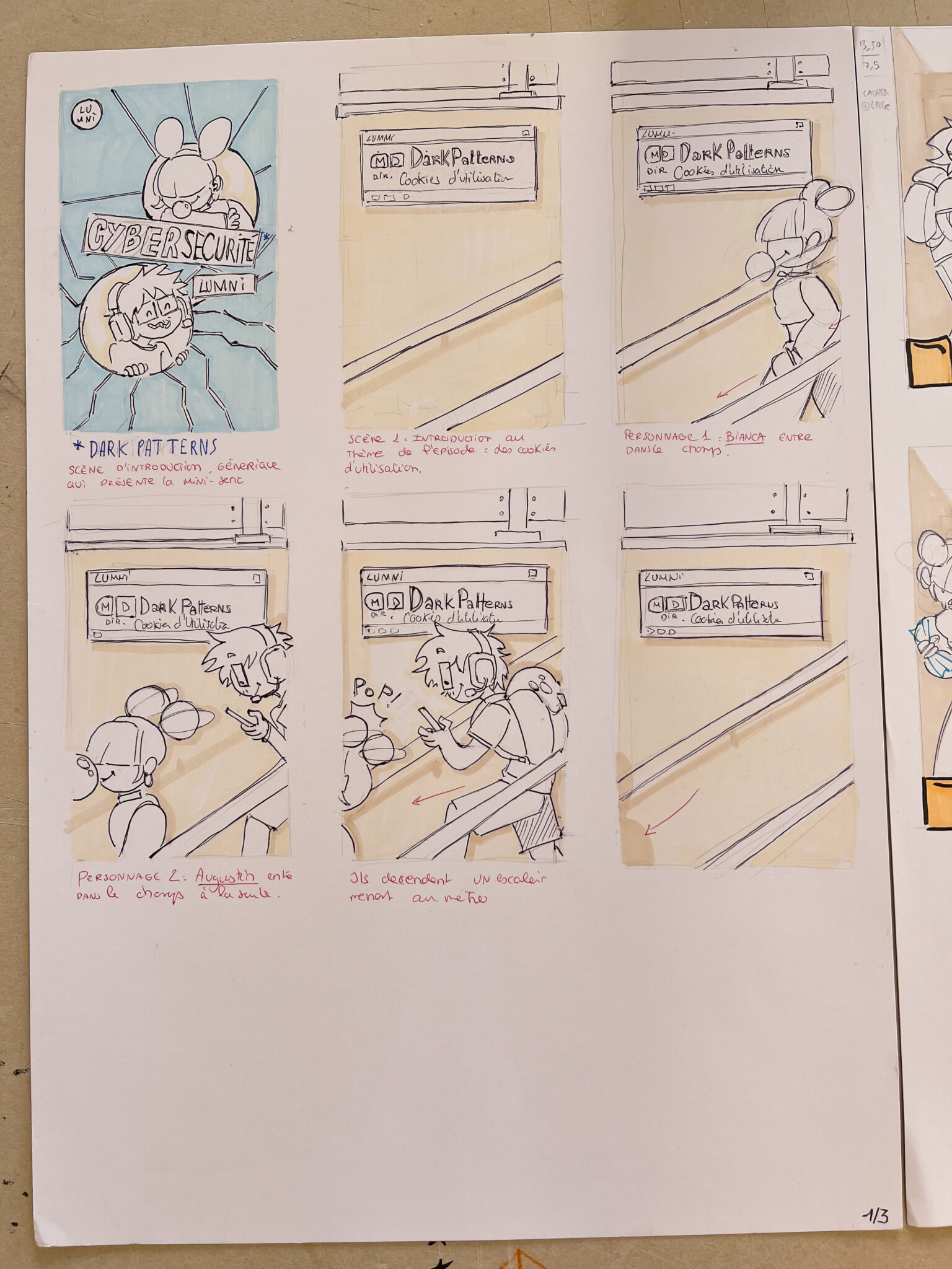 Page 1 story board